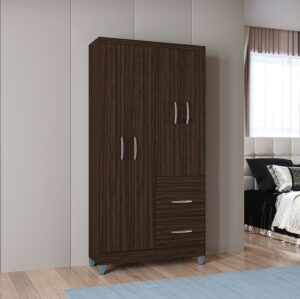 Guarda-Roupa 4 Portas Milão 0,91 m Chocolate - POQUEMA