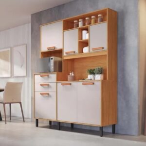 Kit Cozinha 6P2G Nápoles Cinamono/Off White - ITATIAIA