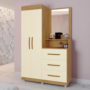 Roupeiro/Cômoda Ônix Mel/Pérola - MÓVEIS PRIMUS