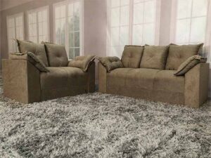 Sofá 2 e 3 Lugares Paris Marrom