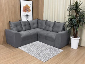 Sofá Canto Belo Cinza