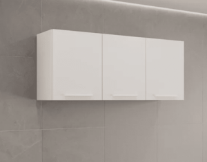 Armário Aereo Triplo New Valencia Salleto Branco - Branco