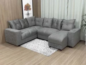 Sofá Canto Cinza Áustria