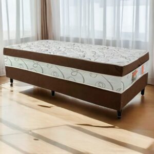 Cama Box Solteiro Sonho Bom D28 Marrom – NOSSO SONHO COLCHÕES