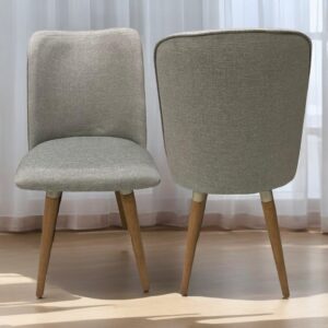 Kit 2 Cadeiras Giratória Dakota M2 (Carbono linked 35) Linho Cinza Grafite - MÓVEIS PROVÍNCIA