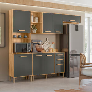 Cozinha Maria Flor Freijó/Chumbo - NICIOLI