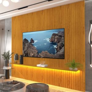 Painel até 85″ Nobre Ripado 230 Naturale