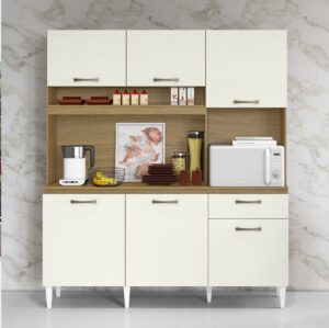 Kit Cozinha Siena 1,60 m Atacama/Off White - ARAMÓVEIS