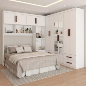 Modulado 4 Portas + Guarda-Roupa 6 Portas Hércules Branco - CARIOCA MÓVEIS