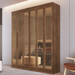 Guarda-Roupa 6 Portas Reflecta San Diego 26900 1,80 m Castanho – DORIPEL