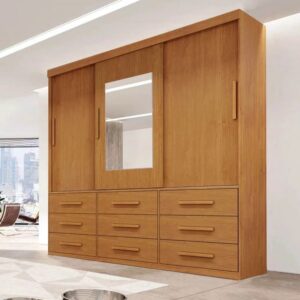 Guarda-Roupa 3 Portas(Sem Pés)Athenas 1,80 m Nature – BIANCHI