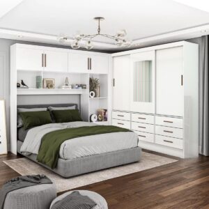 Modulado 4 Portas + Guarda-Roupa 3 Portas Sevilha Branco - CARIOCA MÓVEIS