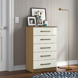 Cômoda 5 Gavetas Atacama/Off White - ARAMÓVEIS