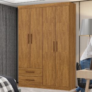 Guarda-Roupa 4 Portas Hércules(Sem espelho) Cinamono - CARIOCA MÓVEIS