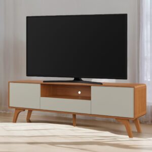 Rack até 75" Sinus Naturale/Off White - MAVAULAR