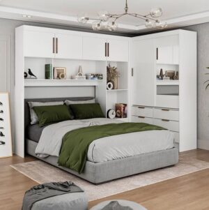 Modulado 4 Portas + Guarda-Roupa 2 Portas Sevilha Plus(Com espelho) Branco – CARIOCA MÓVEIS