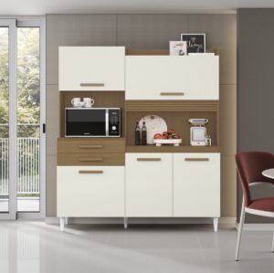 Kit Cozinha Isis 1,82 m Atacama/Off White - ARAMÓVEIS