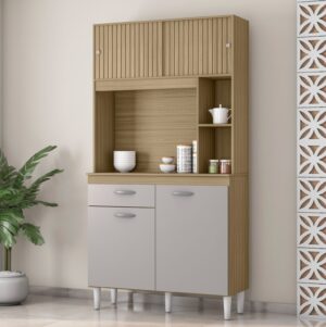 Kit Cozinha Duda 0,90 Damasco/Ripado/Off White – POQUEMA