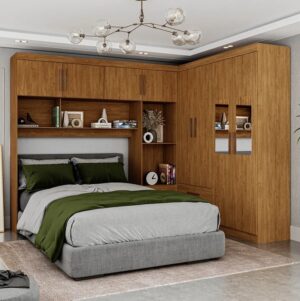 Modulado 4 Portas + Guarda-Roupa 4 Portas Hércules(Com Espelho)Cinamono – CARIOCA MÓVEIS