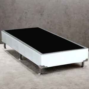 Base Box Solteiro Simples Avalon Corino Branco – AVALON COLCHÕES