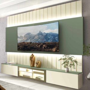 Home Suspenso até 85″ Soberano Reflecta 230 Off White/Verde Floresta – GELIUS