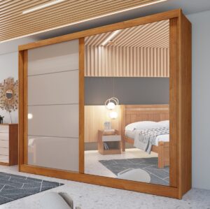 Guarda-Roupa 2 Portas Viena 2,03 m Nature/Off White - BIANCHI