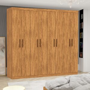 Guarda-Roupa 8 Portas Rubi 2,08 m(Sem Espelho)Cinamono - CARIOCA MÓVEIS