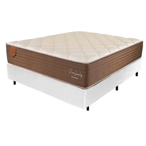 Colchão Casal Pro Quality C + Base Box Simples Corino Branco – PRORELAX + ALTO NÍVEL CAMAS E COLCHÕES