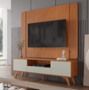 Painel + Rack até 58″ Sinus Naturale/Off White – MAVAULAR