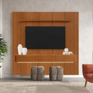 Painel até 58″ Union 1,87 + Nicho Union 1,80 Naturale – MAVAULAR