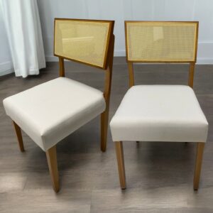 Kit 2 Cadeiras Grécia Mel/Linho Bege – HR MOVELARIA