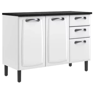 Balcão New Premium 3 Portas 2 Gavetas para Cozinha Itatiaia