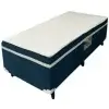 Cama Box Alto Nivel Solteiro com Molas Ensacadas- AZUL